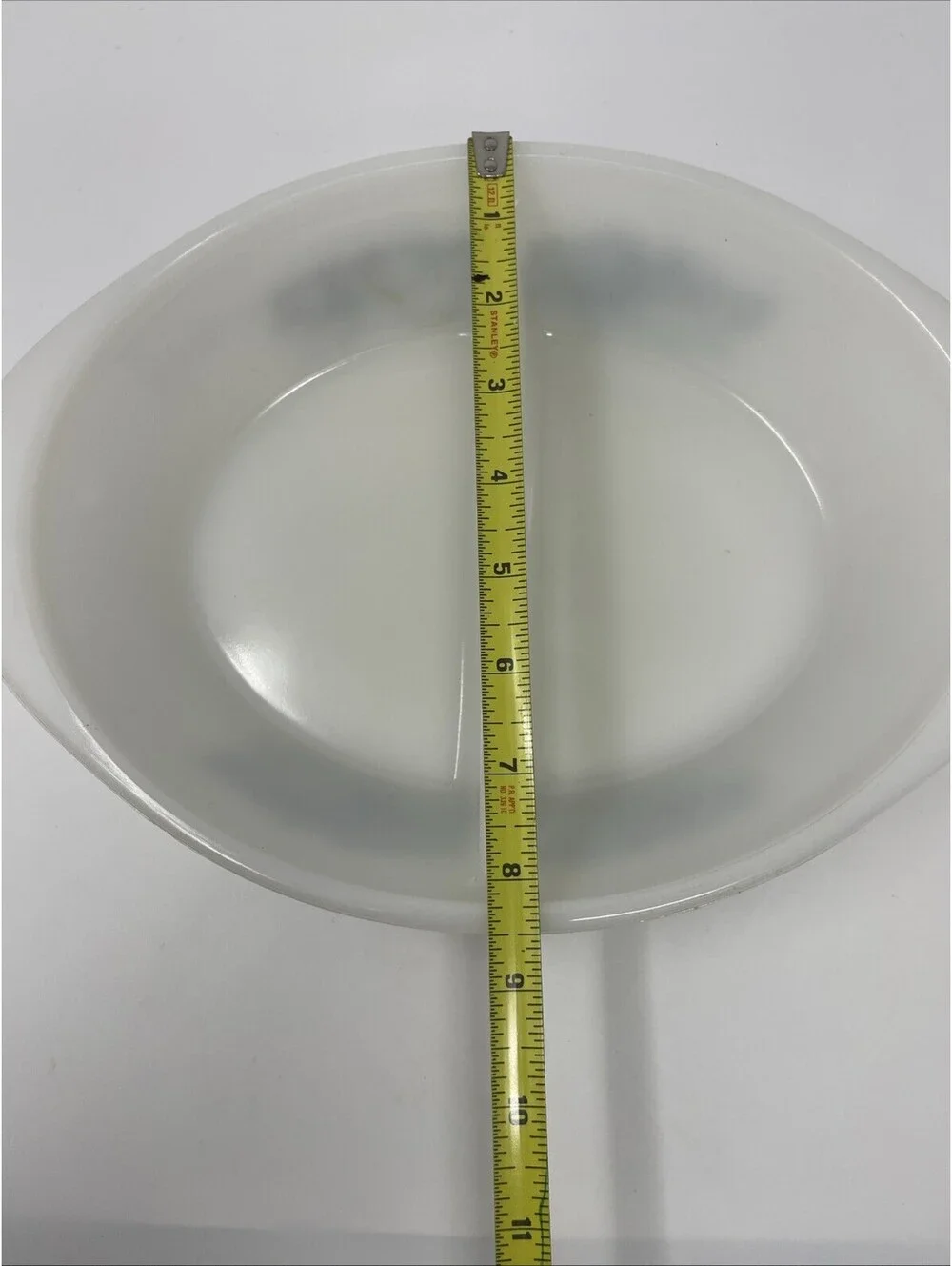 Vintage Glasbake Currier Ives Oval Glass J-2352 Divided Casserole Horse Sleigh